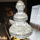 GobekUsa Crystal Chandelier Luxury Duplex Building Hollow Luxury Lamp