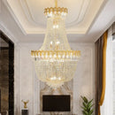 GobekUsa Crystal Chandelier: Luxury Duplex Hotel Living Room Stairwell Design