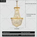 GobekUsa Crystal Chandelier: Luxury Duplex Hotel Living Room Stairwell Design