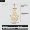 GobekUsa Crystal Chandelier: Luxury Duplex Hotel Living Room Stairwell Design
