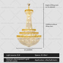 GobekUsa Crystal Chandelier: Luxury European Living Room Main Light 2024 Elegant Design