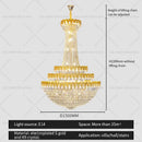 GobekUsa Crystal Chandelier: Luxury European Living Room Main Light 2024 Elegant Design