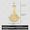 GobekUsa Crystal Chandelier: Luxury European Living Room Main Light 2024 Elegant Design