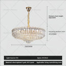 GobekUsa Crystal Chandelier: Luxury French Style Light for Elegant Living Room & Dining Area