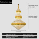 GobekUsa Crystal Chandelier: Luxury High School High-End Living Room Light Fixture