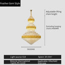 GobekUsa Crystal Chandelier: Luxury High School High-End Living Room Light Fixture