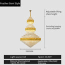 GobekUsa Crystal Chandelier: Luxury High School High-End Living Room Light Fixture