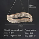 GobekUsa Crystal Chandelier Luxury LED Lighting for Living Dining Kitchen Bedroom
