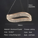 GobekUsa Crystal Chandelier Luxury LED Lighting for Living Dining Kitchen Bedroom