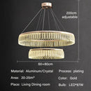 GobekUsa Crystal Chandelier Luxury LED Lighting for Living Dining Kitchen Bedroom