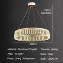 GobekUsa Crystal Chandelier Luxury LED Lighting for Living Dining Kitchen Bedroom