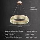 GobekUsa Crystal Chandelier Luxury LED Lighting for Living Dining Kitchen Bedroom