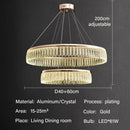 GobekUsa Crystal Chandelier Luxury LED Lighting for Living Dining Kitchen Bedroom