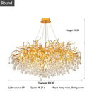 GobekUsa Crystal Chandelier: Luxury Living Decor Lighting Fixture