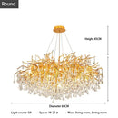 GobekUsa Crystal Chandelier: Luxury Living Decor Lighting Fixture