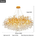 GobekUsa Crystal Chandelier: Luxury Living Decor Lighting Fixture