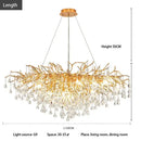 GobekUsa Crystal Chandelier: Luxury Living Decor Lighting Fixture