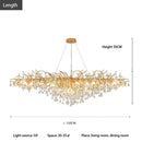GobekUsa Crystal Chandelier: Luxury Living Decor Lighting Fixture