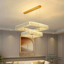 GobekUsa Crystal Chandelier: Luxury Living Room & Bedroom Pendant Light