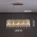 GobekUsa Crystal Chandelier: Luxury Living Room & Bedroom Pendant Light | Elegant Ceiling Lamp