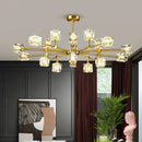 GobekUsa Crystal Chandelier: Luxury Living Room & Bedroom Pendant Light