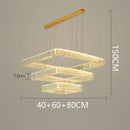 GobekUsa Crystal Chandelier: Luxury Living Room & Bedroom Pendant Light