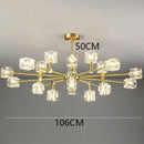 GobekUsa Crystal Chandelier: Luxury Living Room & Bedroom Pendant Light