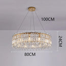 GobekUsa Crystal Chandelier: Luxury Living Room & Bedroom Pendant Light | Elegant Ceiling Lamp