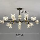 GobekUsa Crystal Chandelier: Luxury Living Room & Bedroom Pendant Light