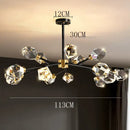 GobekUsa Crystal Chandelier: Luxury Living Room Dining Ceiling Light