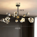 GobekUsa Crystal Chandelier: Luxury Living Room Dining Ceiling Light