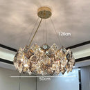 GobekUsa Crystal Chandelier | Luxury Living Room Dining Light | Modern Ceiling Lamp