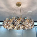 GobekUsa Crystal Chandelier | Luxury Living Room Dining Light | Modern Ceiling Lamp