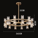 GobekUsa Crystal Chandelier: Luxury Living Room & Dining Room Pendant Light