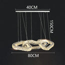 GobekUsa Crystal Chandelier: Luxury Living Room & Dining Room Pendant Light