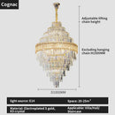 GobekUsa Crystal Chandelier: Luxury Living Room Lamp, Modern Design, Elegant Lighting Option
