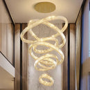 GobekUsa Crystal Chandelier: Luxury Living Room Pendant Light, Stair Lamp & Ceiling Lighting