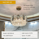 GobekUsa Crystal Chandelier: Luxury Modern Lighting for Living Room, Bedroom, Kitchen