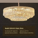 GobekUsa Crystal Chandelier: Luxury Modern Room Lighting for Living Room, Dining Room, Bedroom