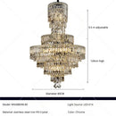 GobekUsa Crystal Chandelier: Luxury Modern Staircase & Living Room, Hotel & Villa Lighting