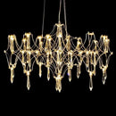 GobekUsa Crystal Chandelier: Luxury Modern Starry Ceiling Light for Living Room, Bedroom, Restaurant