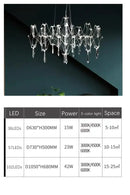 GobekUsa Crystal Chandelier: Luxury Modern Starry Ceiling Light for Living Room, Bedroom, Restaurant