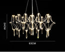 GobekUsa Crystal Chandelier: Luxury Modern Starry Ceiling Light for Living Room, Bedroom, Restaurant