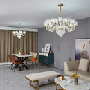 GobekUsa Crystal Chandelier: Luxury Nordic Home Lamps for Living Room, Bedroom, Dining & Study