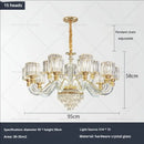 GobekUsa Crystal Chandelier: Luxury Nordic Home Lamps for Living Room, Bedroom, Dining & Study