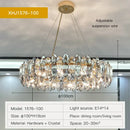GobekUsa Crystal Chandelier: Luxury Nordic Post-modern Design for Living Room, Bedroom, Dining Room
