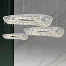 GobekUsa Crystal Chandelier: Luxury Oval LED Pendant Light for Living & Dining Room