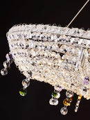 GobekUsa Crystal Chandelier: Luxury Oval LED Pendant Light for Living & Dining Room