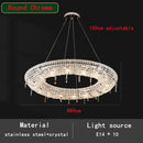 GobekUsa Crystal Chandelier: Luxury Oval LED Pendant Light for Living & Dining Room