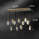 GobekUsa Crystal Chandelier: Luxury Pendant Light for Living and Dining Room